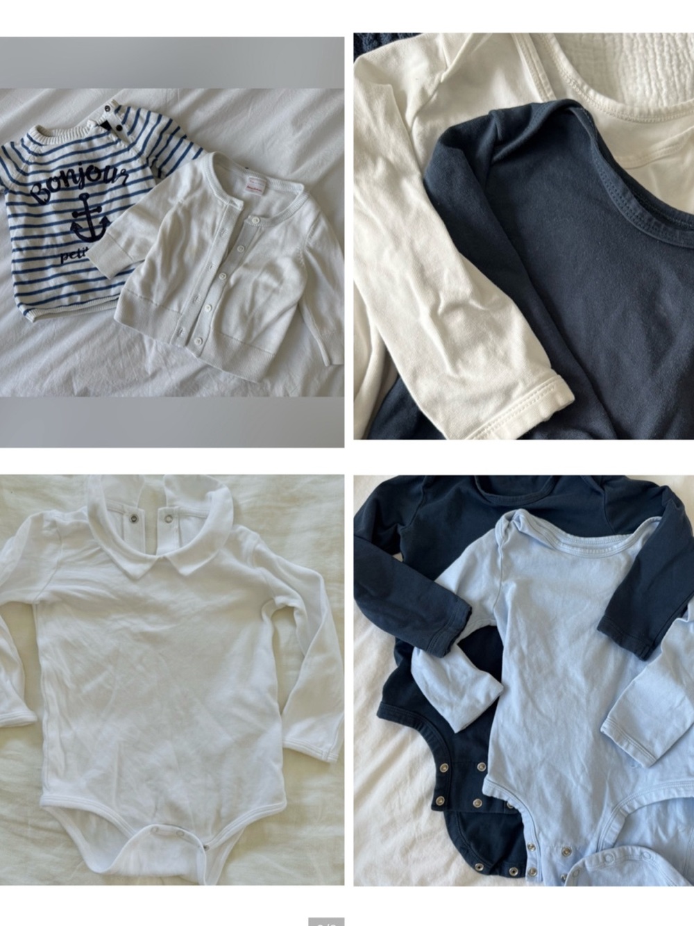 Baby Bundle 12 month fall Hanna Andersson nautical sweater, Long Sleeve onesies